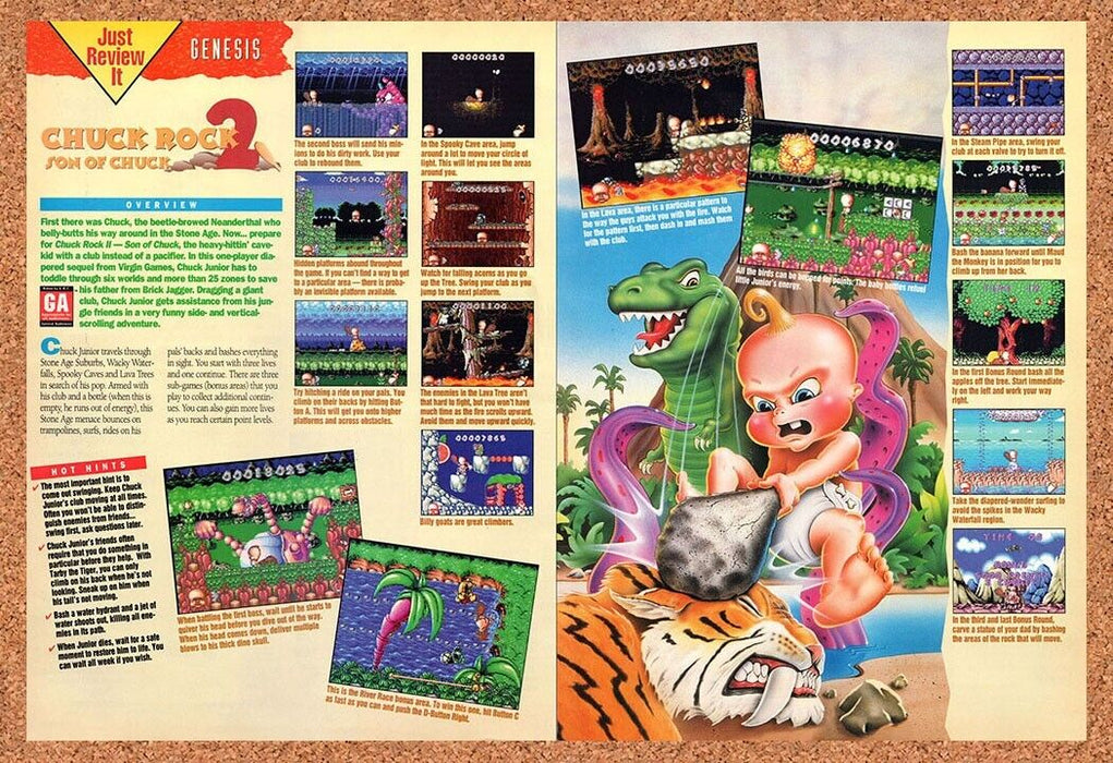 1993 Chuck Rock 2 Son Of Chuck Genesis Original Ad - for just $21.49! 