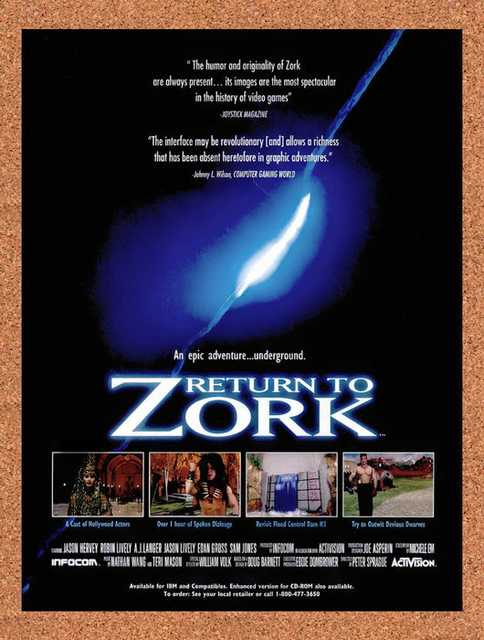 1993 Return To Zork PC Original Ad v1 - for just $17.99! 