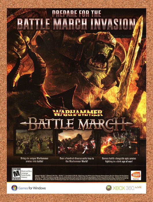 2008 Warhammer Battle March Xbox Original Ad - for just $17.99! 