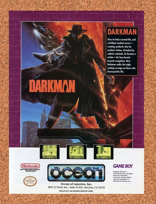 1992 Darkman NES Original Ad - for just $17.99! 