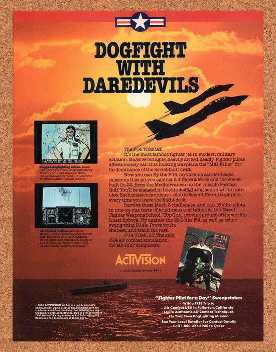 1991 F-14 Tomcat PC Original Ad - for just $17.99! 