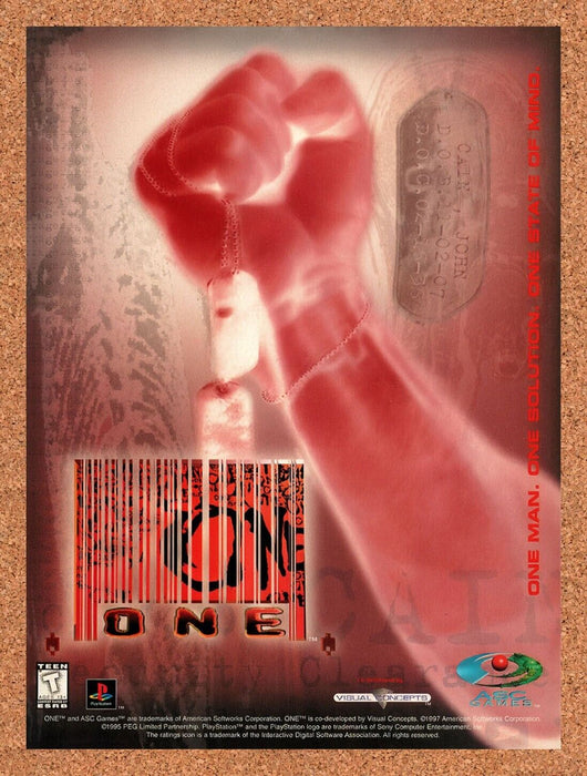 1997 One PS1 Original Ad v1 - for just $17.99! 