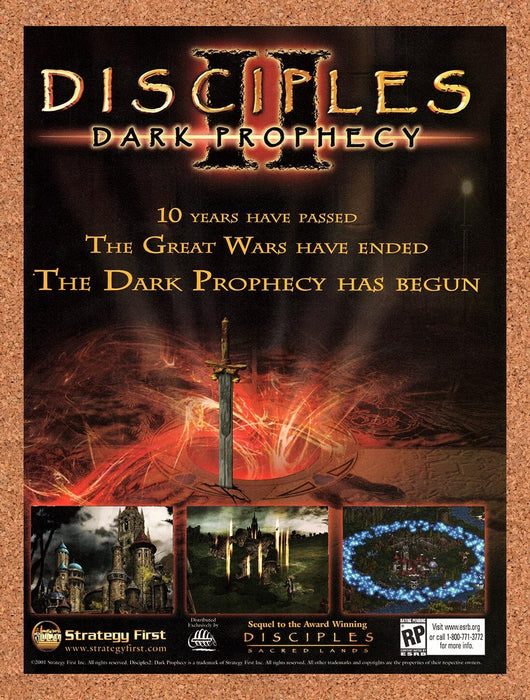 2001 Disciples II Dark Prophecy PC Original Ad v3 - for just $17.99! 