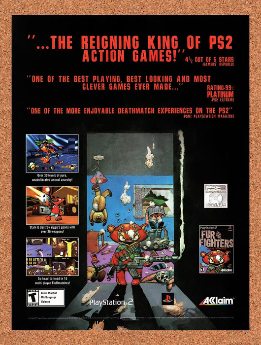 2001 Fur Fighters PS2 Original Ad v1 - for just $18.29! 