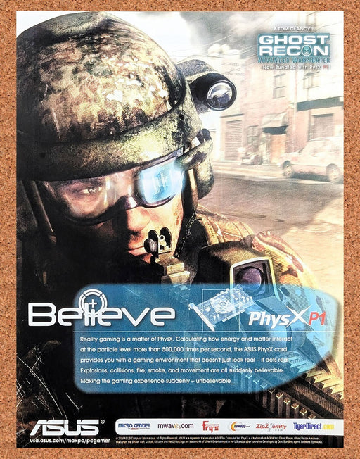2006 Ghost Recon Advanced Warfighter PhysX Ageia Original Advertisement v7 - for just $15.29! 