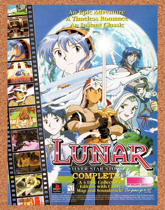 1999 Lunar Silver Star Story PS1 Original Ad v4 - for just $17.99! 