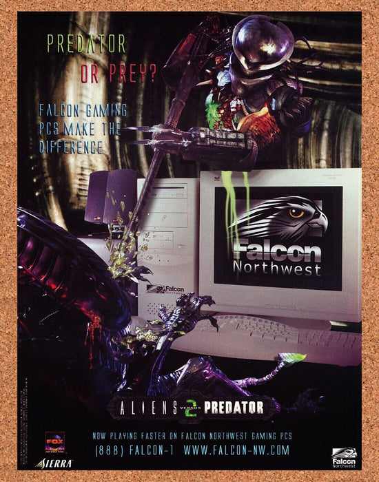 2003 Aliens vs Predator 2 Original Falcon Northwest Ad v2 - for just $21.49! 