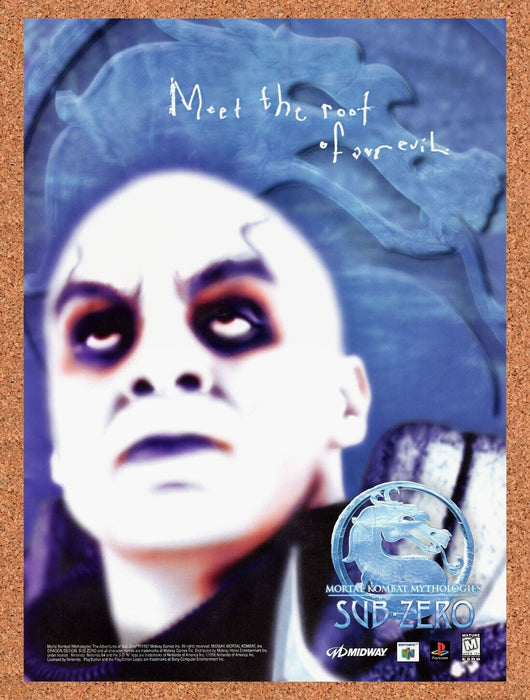 1997 Mortal Kombat Mythologies Sub Zero PS1 Original Ad v2 - for just $17.99! 