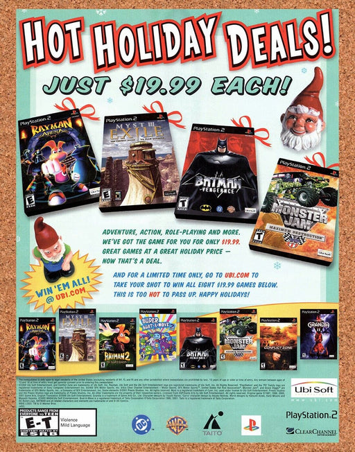 2003 Ubisoft PS2 Games Original Holiday Ad - for just $17.99! 