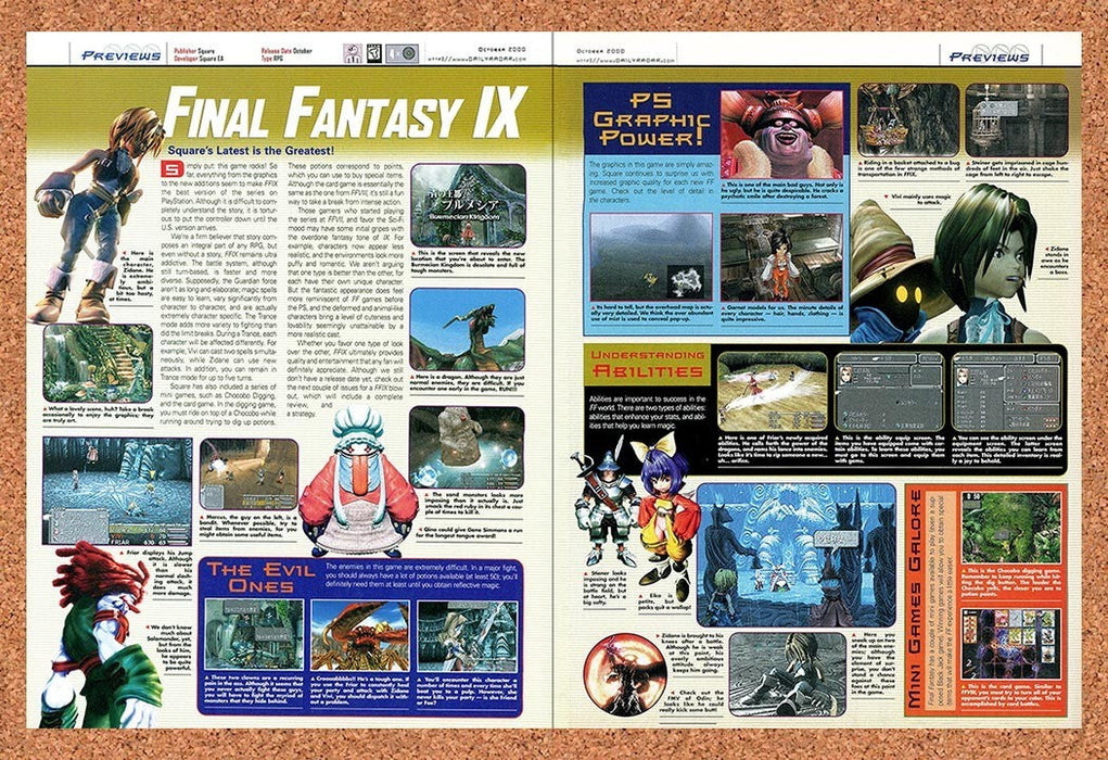 2000 Final Fantasy IX Preview Original Advertisement vr3 - for just $23.99! 