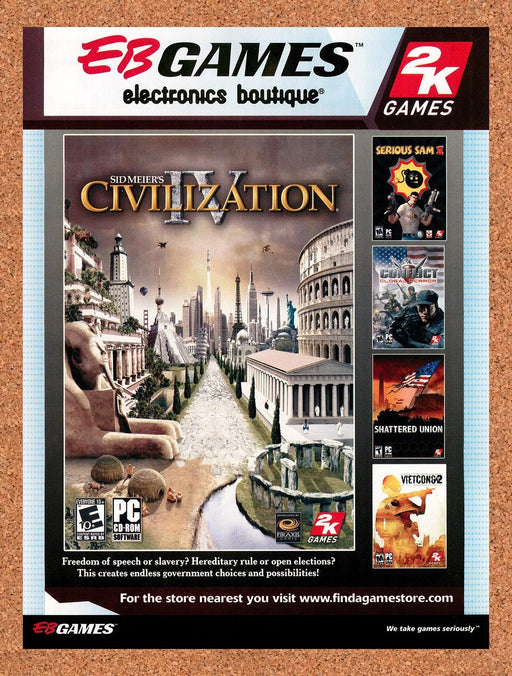 2006 Civilization IV EB Games Original Ad v2 - for just $19.49! 