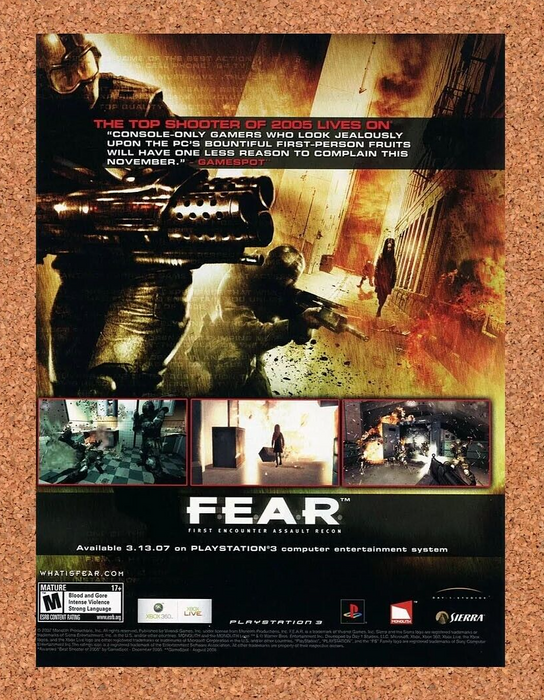 2008 F.E.A.R. Xbox 360 Original Ad - for just $17.99! 