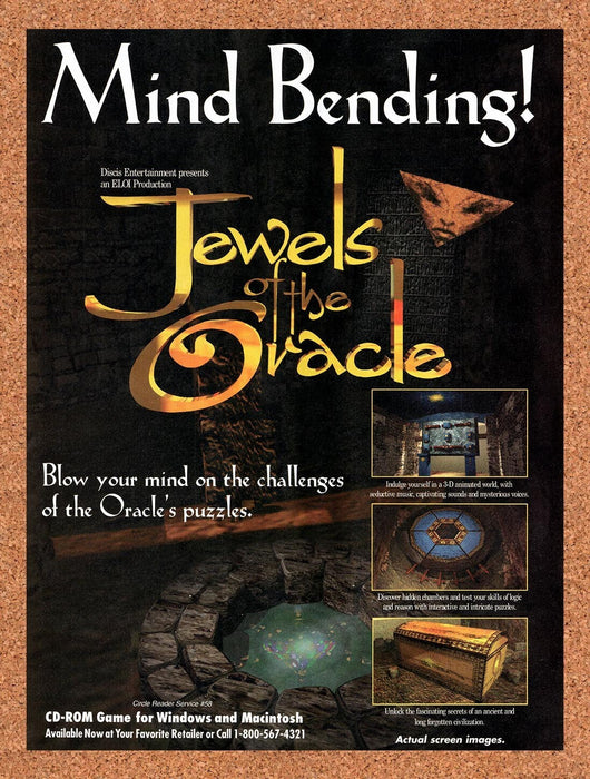 1995 Jewels Of The Oracle PC Original Ad v1 - for just $17.99! 