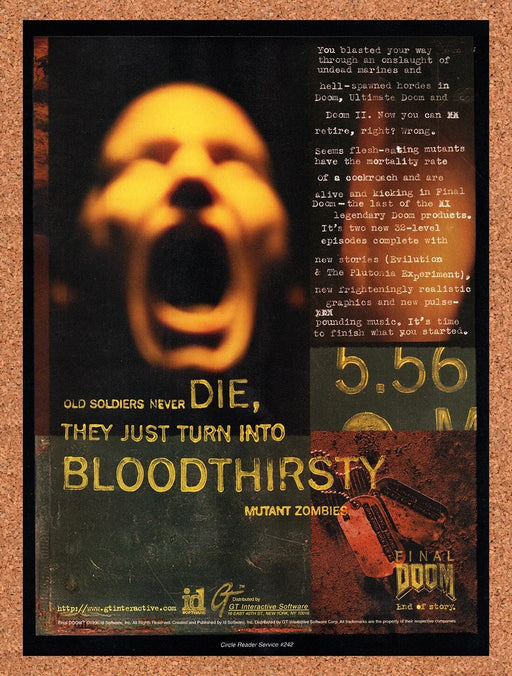 1996 Final Doom PC Original Ad v1 - for just $18.49! 