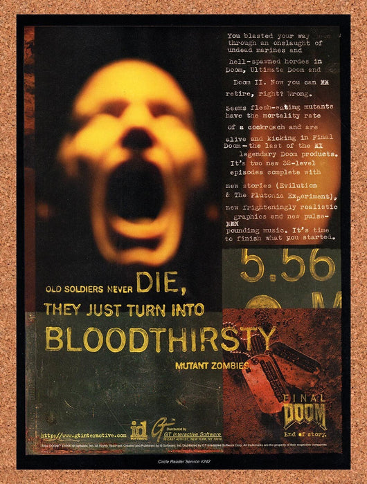 1996 Final Doom PC Original Ad v1 - for just $18.49! 