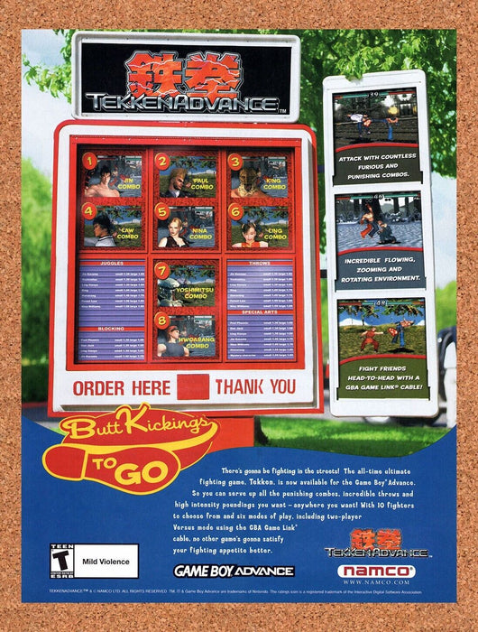 2001 Tekken Advance GBA Original Ad v1 - for just $17.99! 