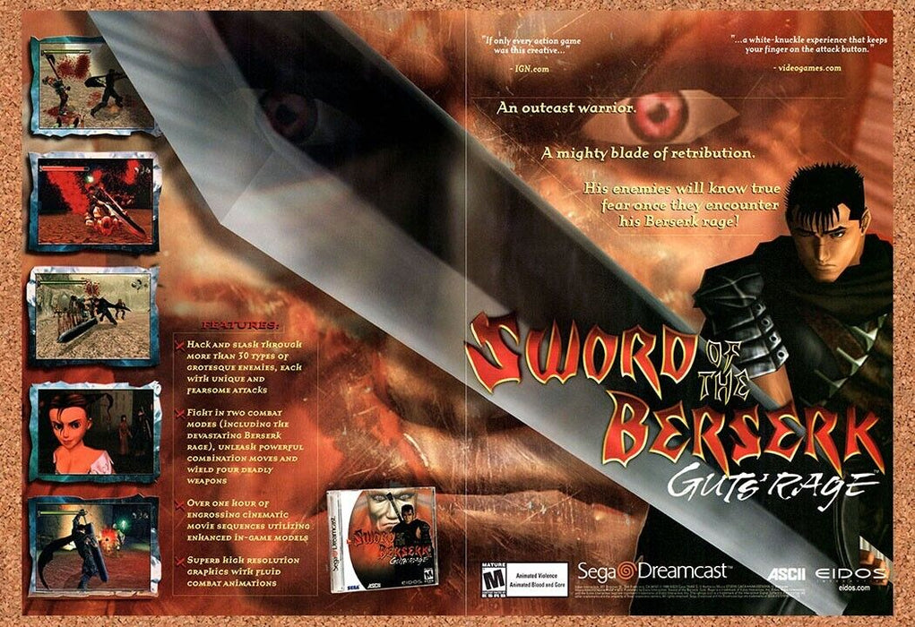 2000 Sword Of The Berserk Dreamcast Original Ad - for just $21.49! 
