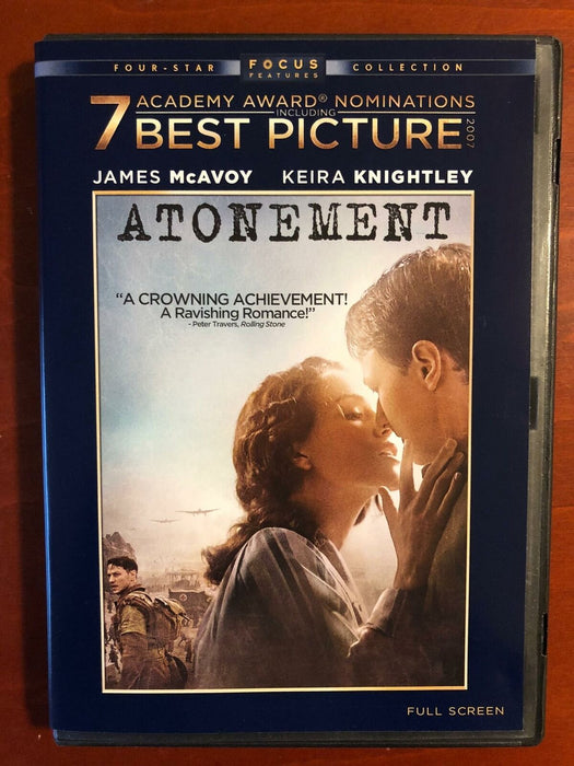 Atonement (DVD, 2007, Full screen) - K6 - for just $1.99! 