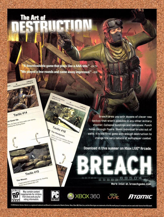 2010 Breach Xbox 360 Original Ad v1 - for just $17.99! 