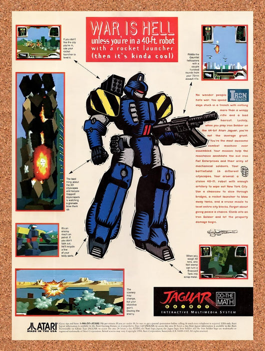 1995 Iron Soldier Jaguar Original Ad v1 - for just $18.49! 