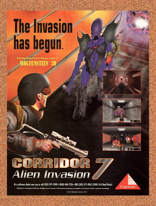 1994 Corridor 7 Alien Invasion PC Original Ad v2 - for just $17.99! 
