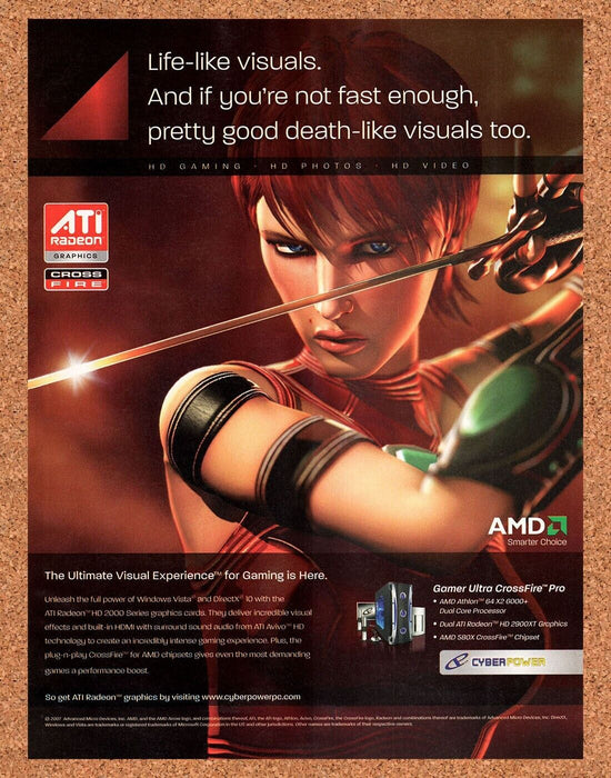 2007 ATI Radeon Cross Fire Graphics Original Ad v1 - for just $17.99! 