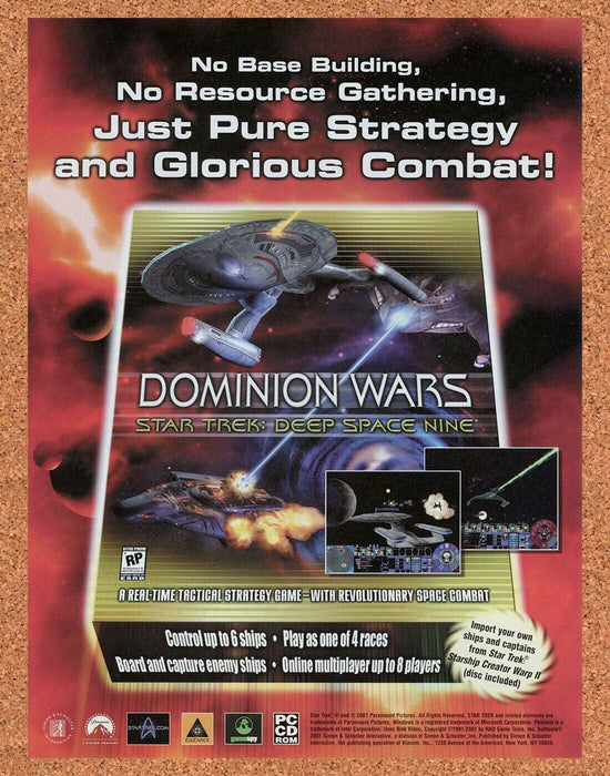 2003 Star Trek Dominion Wars PC Original Ad v4 - for just $18.99! 