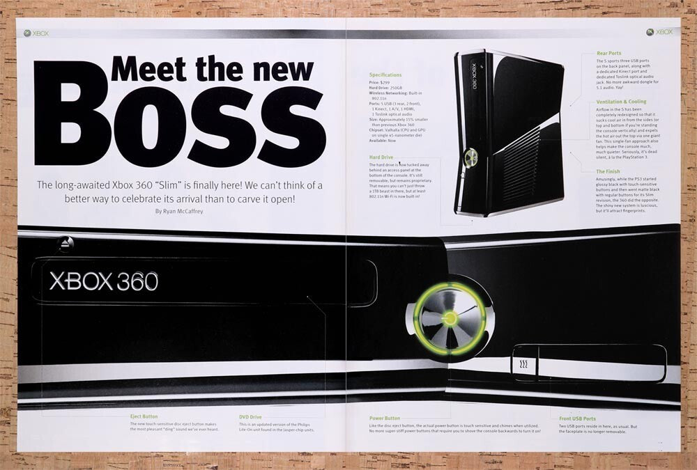 2010 Microsoft Xbox 360 Slim Console Preview Original Ad v2 - for just $21.99! 