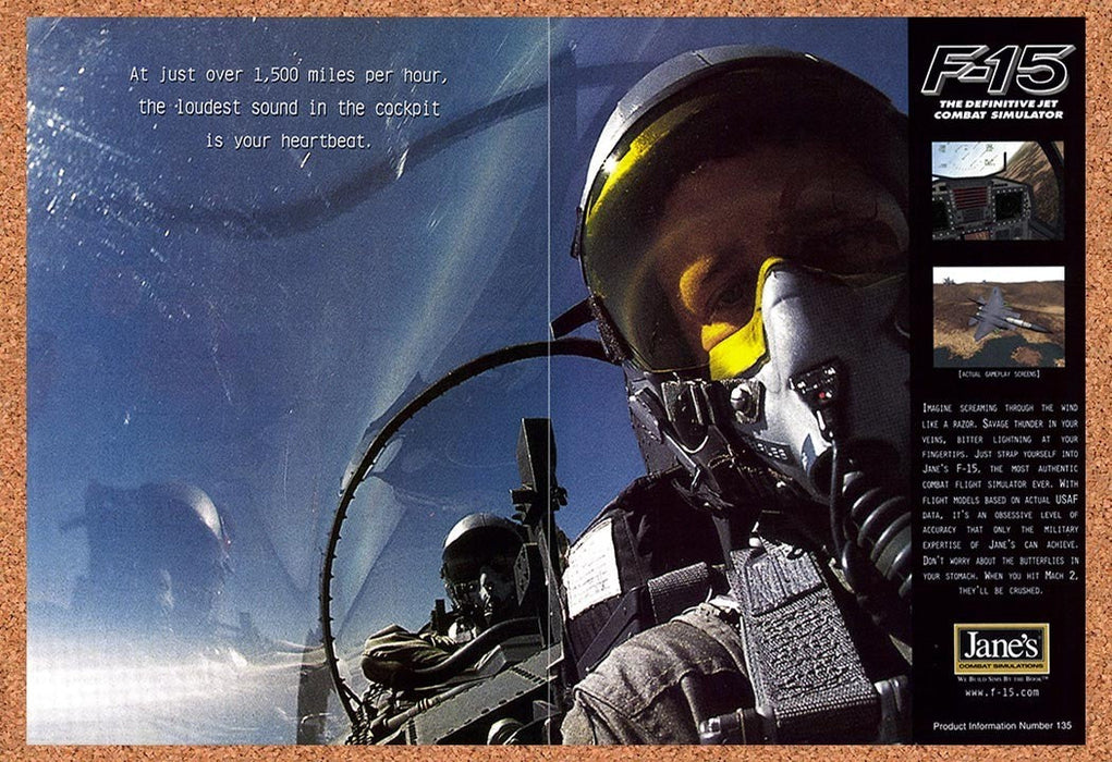 1998 Jane's F-15 PC Original Ad v1 - for just $23.99! 