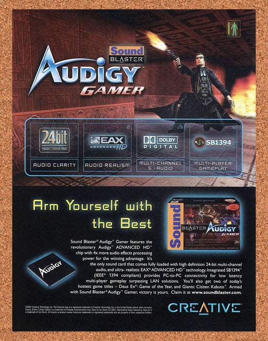 2004 Deus Ex Original Sound Blaster Audigy Ad v2 - for just $18.99! 