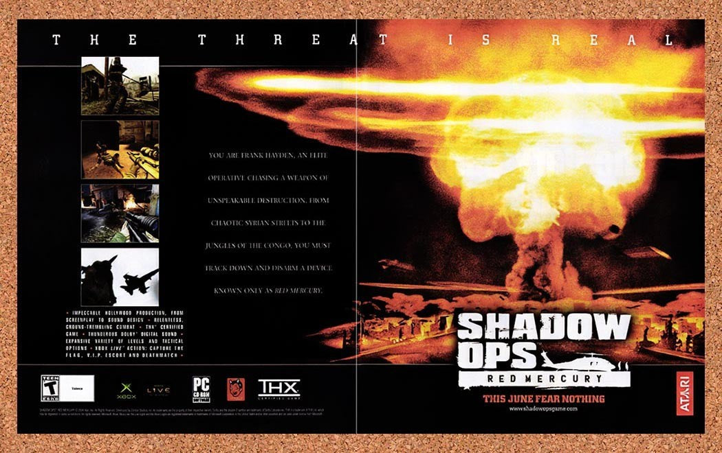 2004 Shadow Ops Red Mercury Xbox Original Advertisement v1 - for just $23.99! 