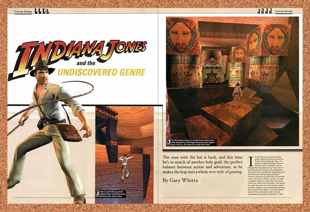 1998 Indiana Jones Undiscovered Genre Review PC Original Ad v1 - for just $21.49! 