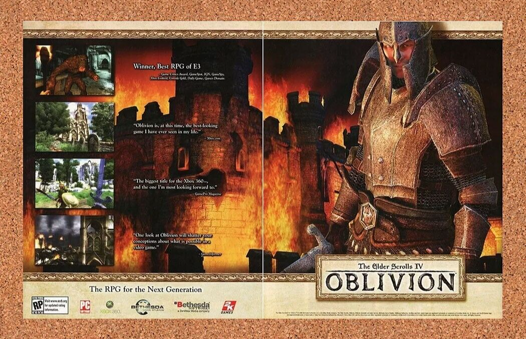 2006 Elder Scrolls IV Oblivion Xbox 360 Original Ad v2 - for just $21.49! 
