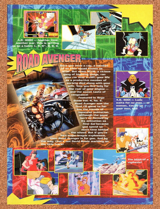 1993 Road Avenger Sega CD Original Ad v2 - for just $17.99! 