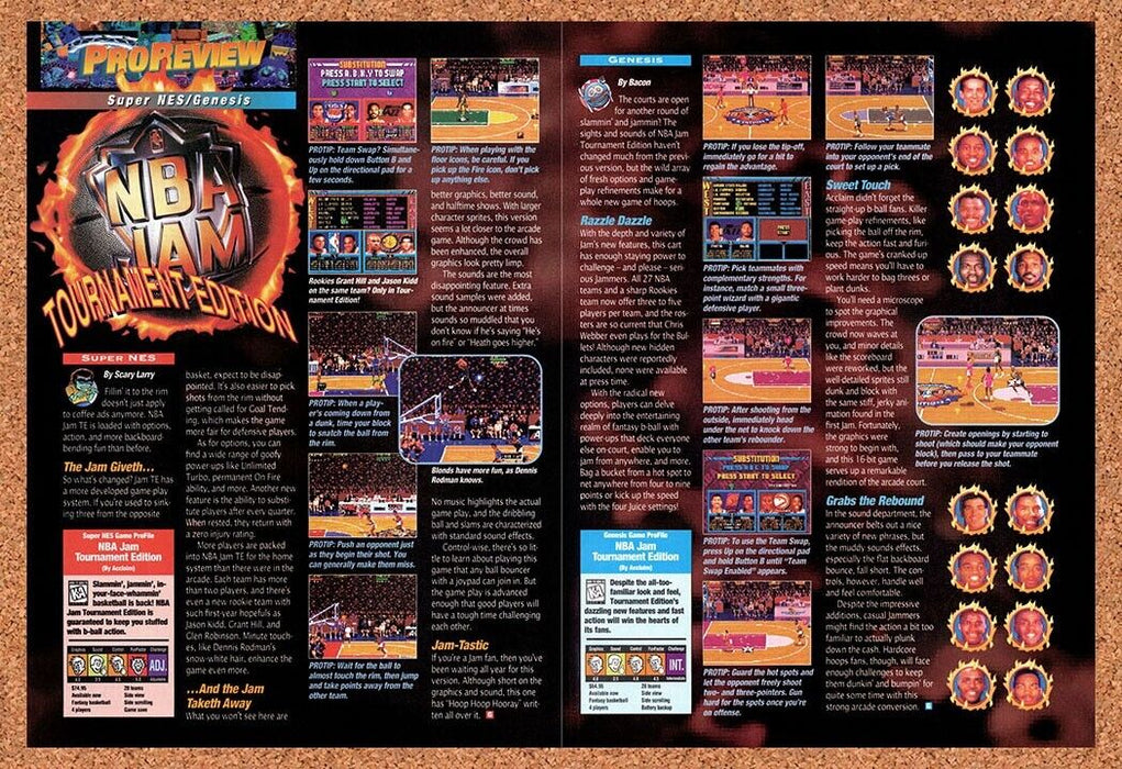 1995 NBA Jam TE SNES Original Ad v4 - for just $21.49! 