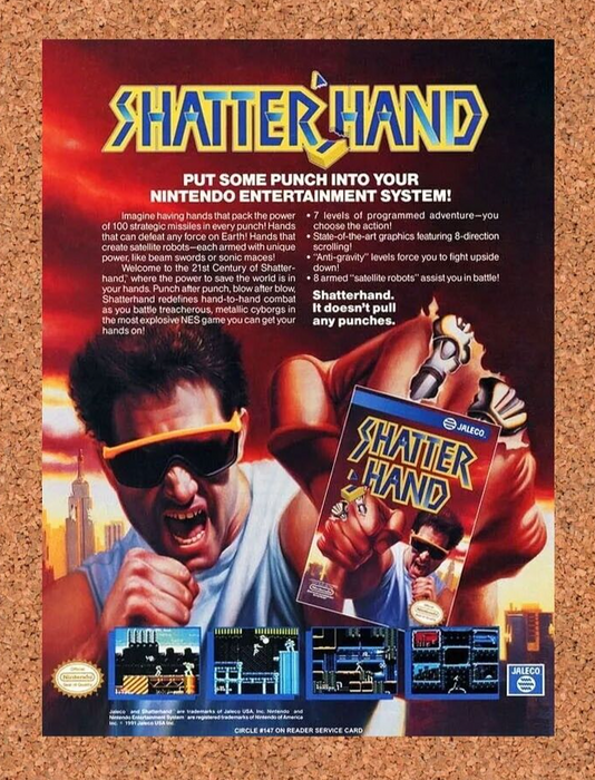 1992 Shatterhand NES Original Ad - for just $17.99! 