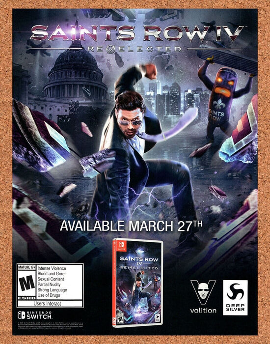 2020 Saints Row IV Re-Elected Switch Original Ad - for just $17.99! 