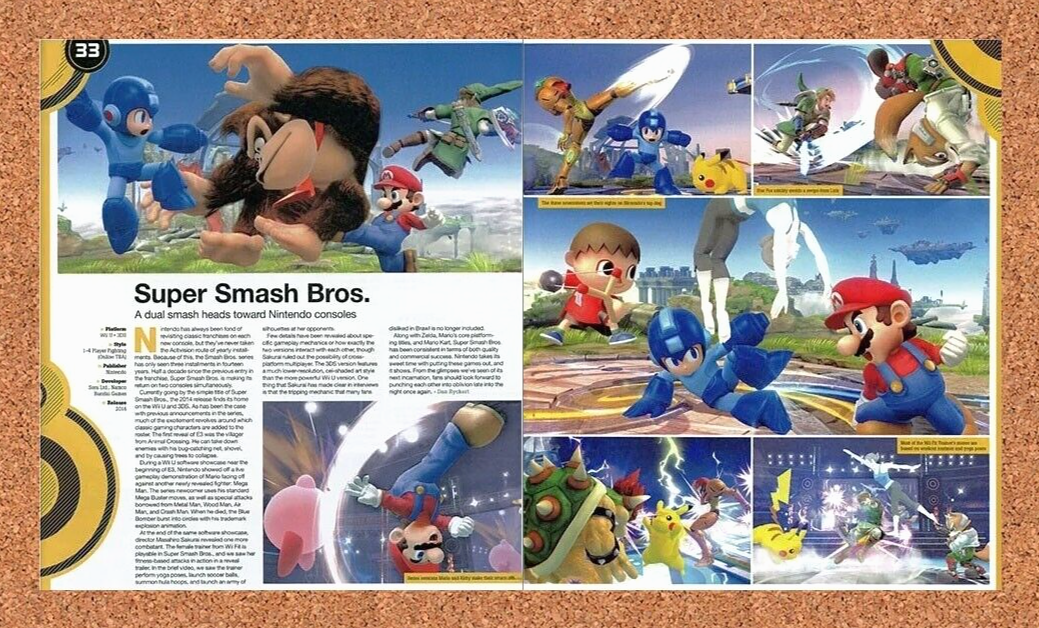 2014 Super Smash Bros Wii U Original Ad - for just $19.34! 