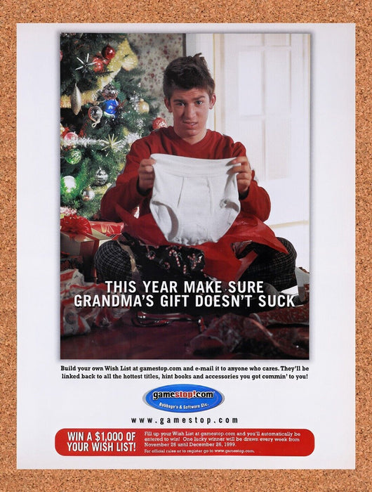 1999 GameStop Christmas Original Ad v4 - for just $15.29! 