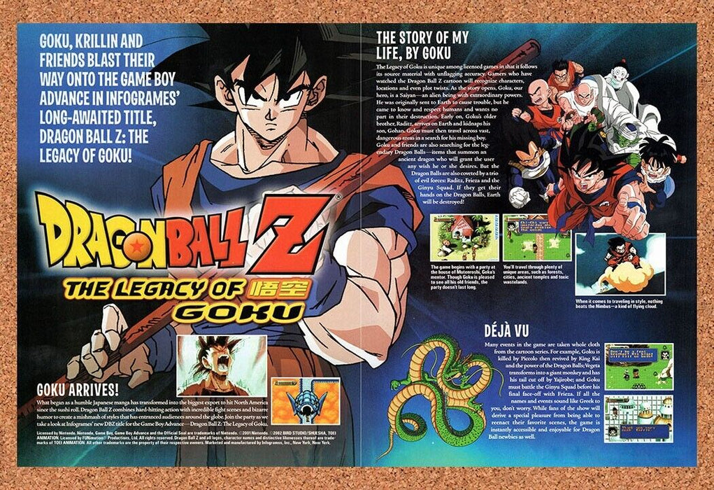 2004 Dragonball Z Legacy Of Goku GBA Original Ad v1 - for just $21.49! 