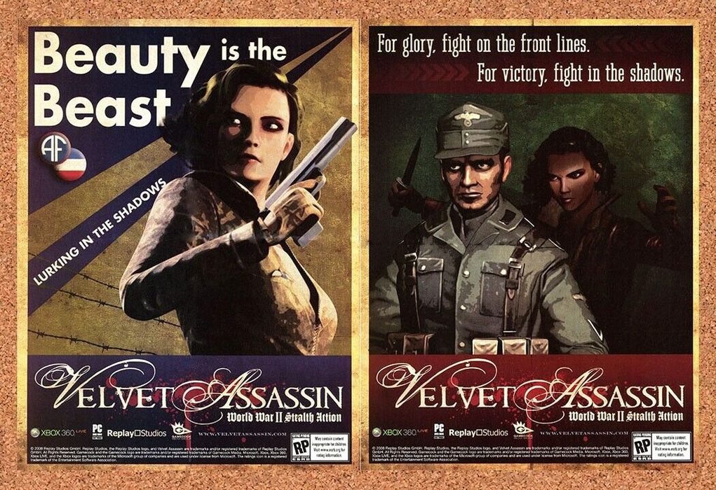 2008 Velvet Assassin World War 2 Xbox 360 Original Ad - for just $21.49! 