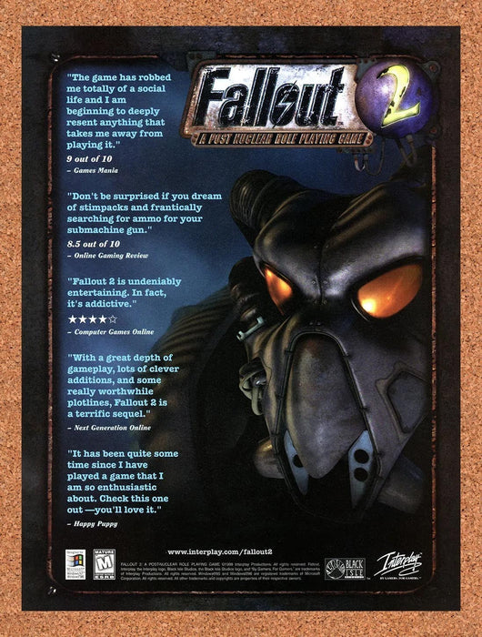 1999 Fallout 2 PC Original Advertisement v3 - for just $19.99! 