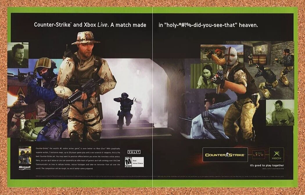 2005 Counter-Strike Xbox Live Original Ad v2 - for just $21.49! 