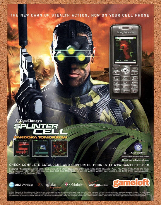 2004 Splinter Cell Pandora Tomorrow Mobile Original Ad v3 - for just $17.99! 