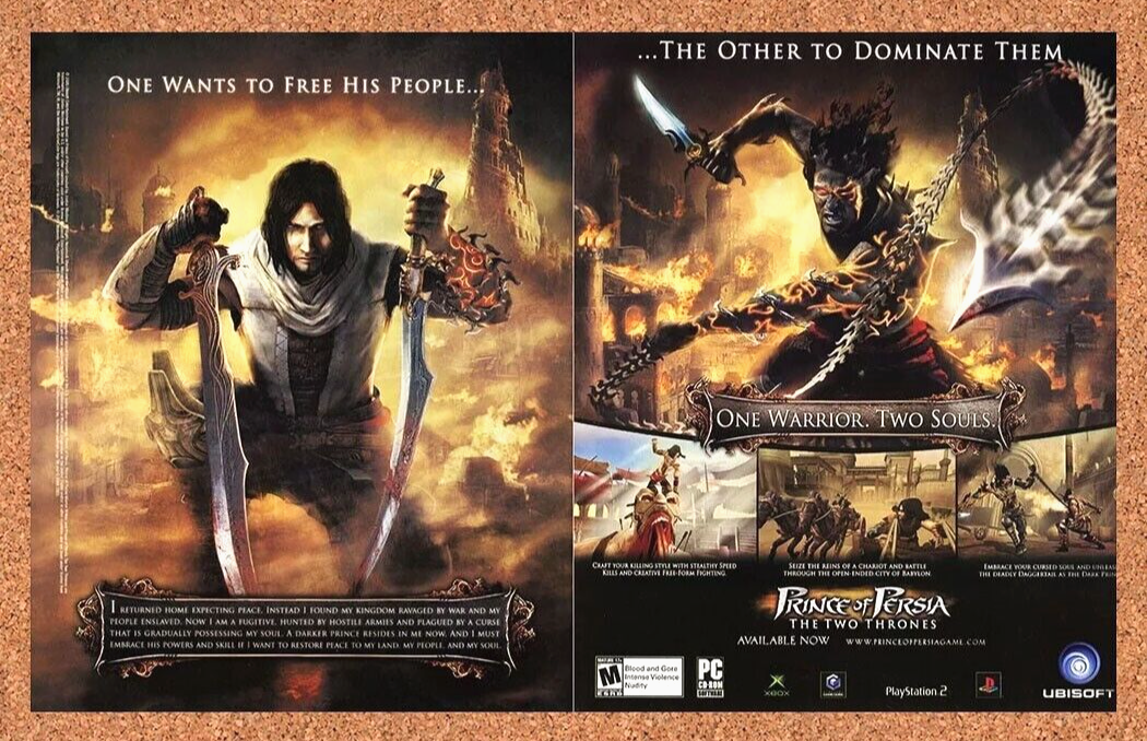 2007 Prince Of Persia Two Thrones Xbox Original Ad - for just $21.49! 
