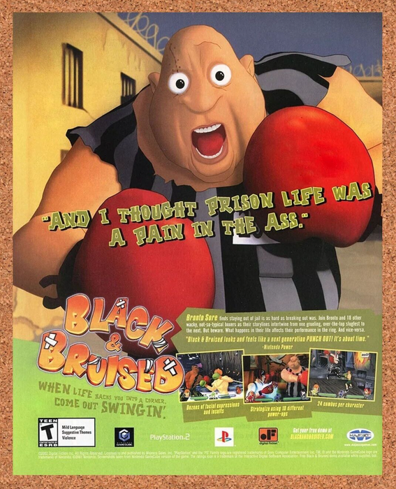 2003 Black And Bruised GameCube Original Ad - for just $17.99! 