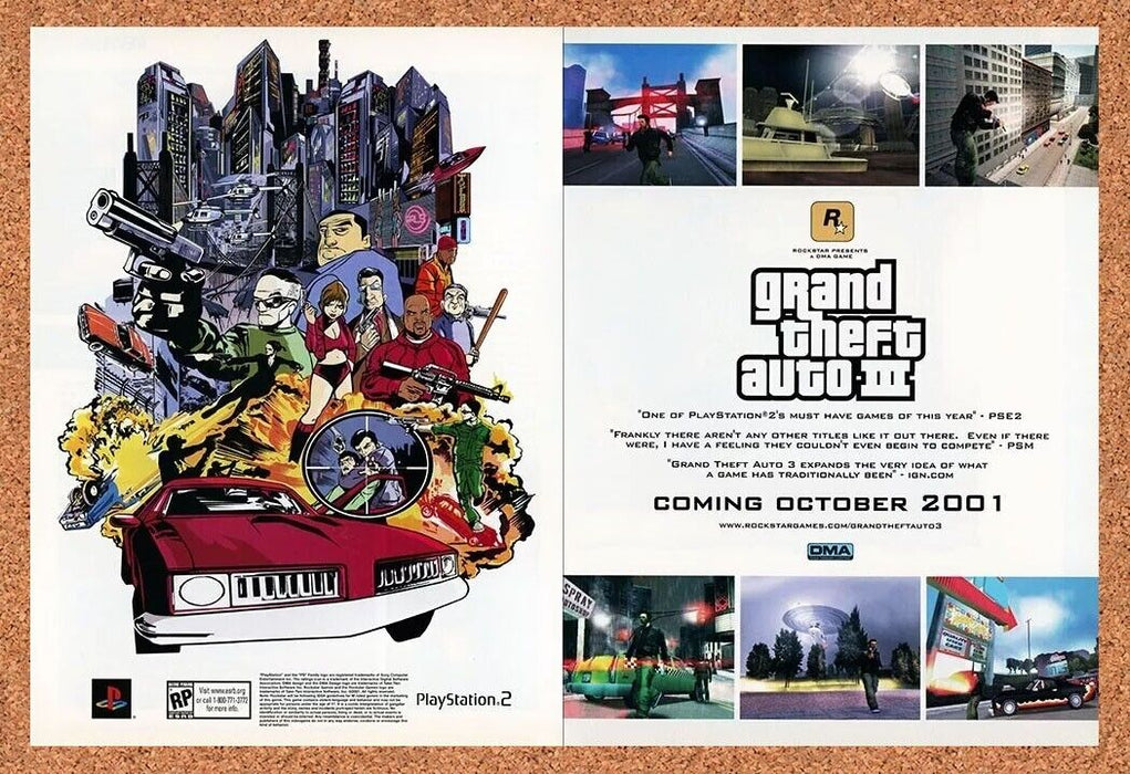 2002 Grand Theft Auto III PS2 Original Ad v1 - for just $21.49! 