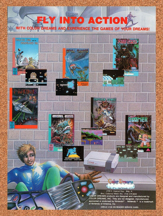 1990 Color Dreams Unlicensed NES Games Original Ad - for just $17.99! 