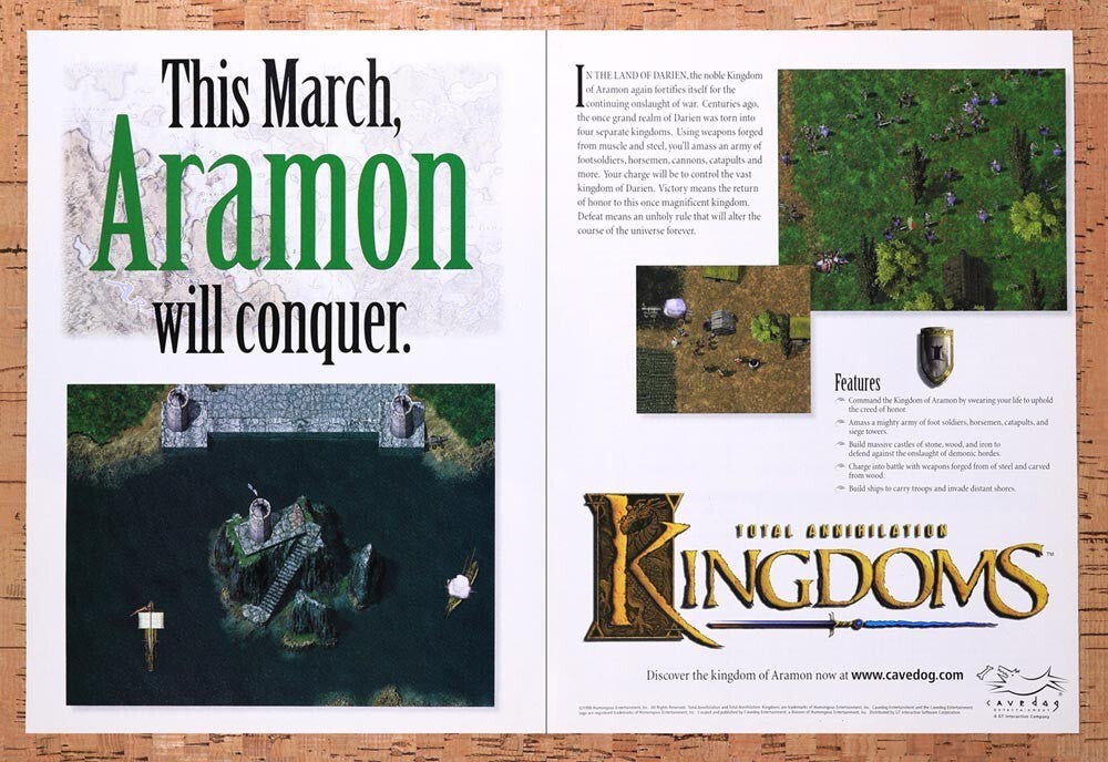 1999 Total Annihilation Kingdoms PC Original Ad v4 - for just $21.49! 