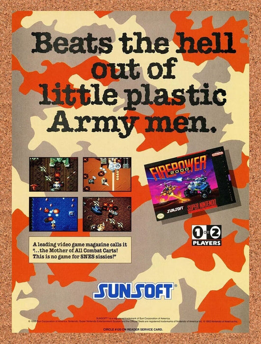 1994 Firepower 2001 SNES Original Ad - for just $17.99! 